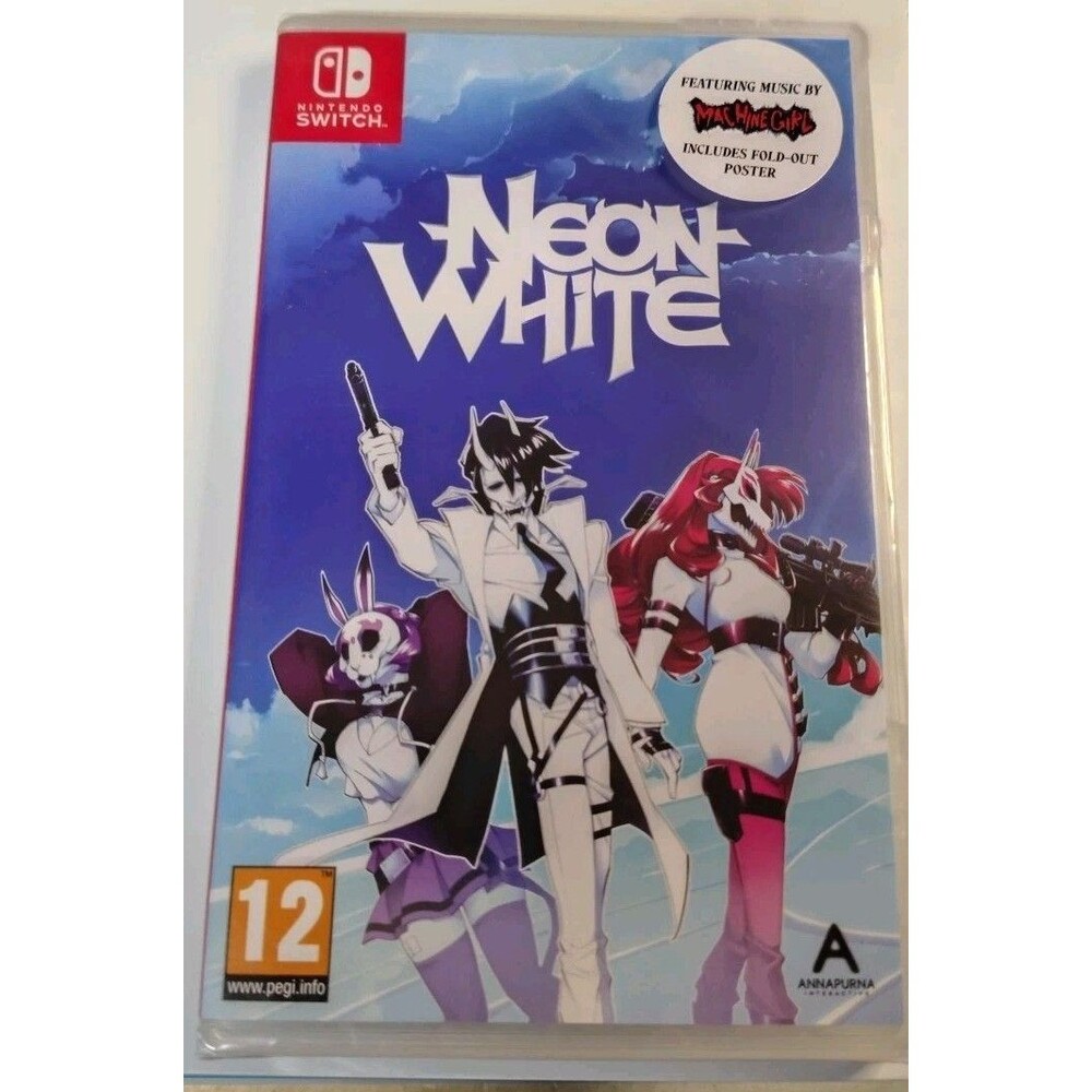 Neon White (Nintendo Switch, 2023) MachineGirl W/ Fold Out Poster New Sealed